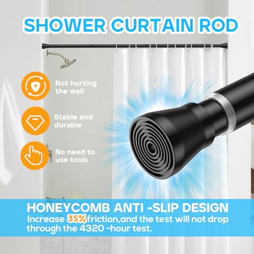AIZESI 2pcs Adjustable Tension Curtain Rod 12-20 Inch for Windows and Cabinets I39310