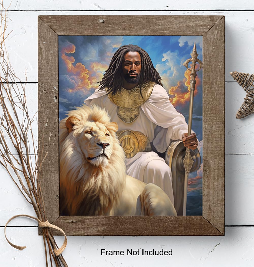 African American Wall Decor for Black Men - Inspirational Christian Home Art O51825