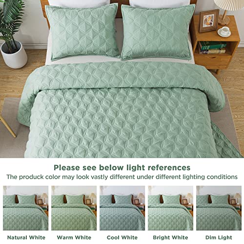 Litanika Twin Size Summer Quilt Comforter Teal - Lightweight Bedspreads & Coverlets Turquoise - 2 Pieces (1 Quilt, 1 Pillowcase) O3575