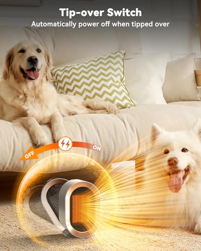Portable Ceramic Space Heater for Indoor Use with Overheating Protection S30010