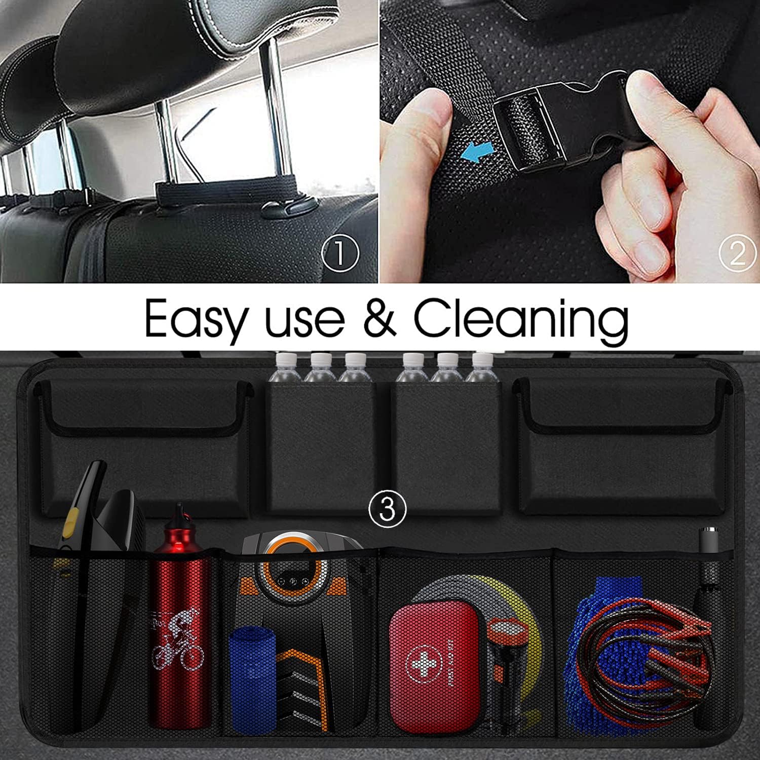 Car Trunk Organizer with 8 Large Storage Bags for SUV, Truck, Van S187533