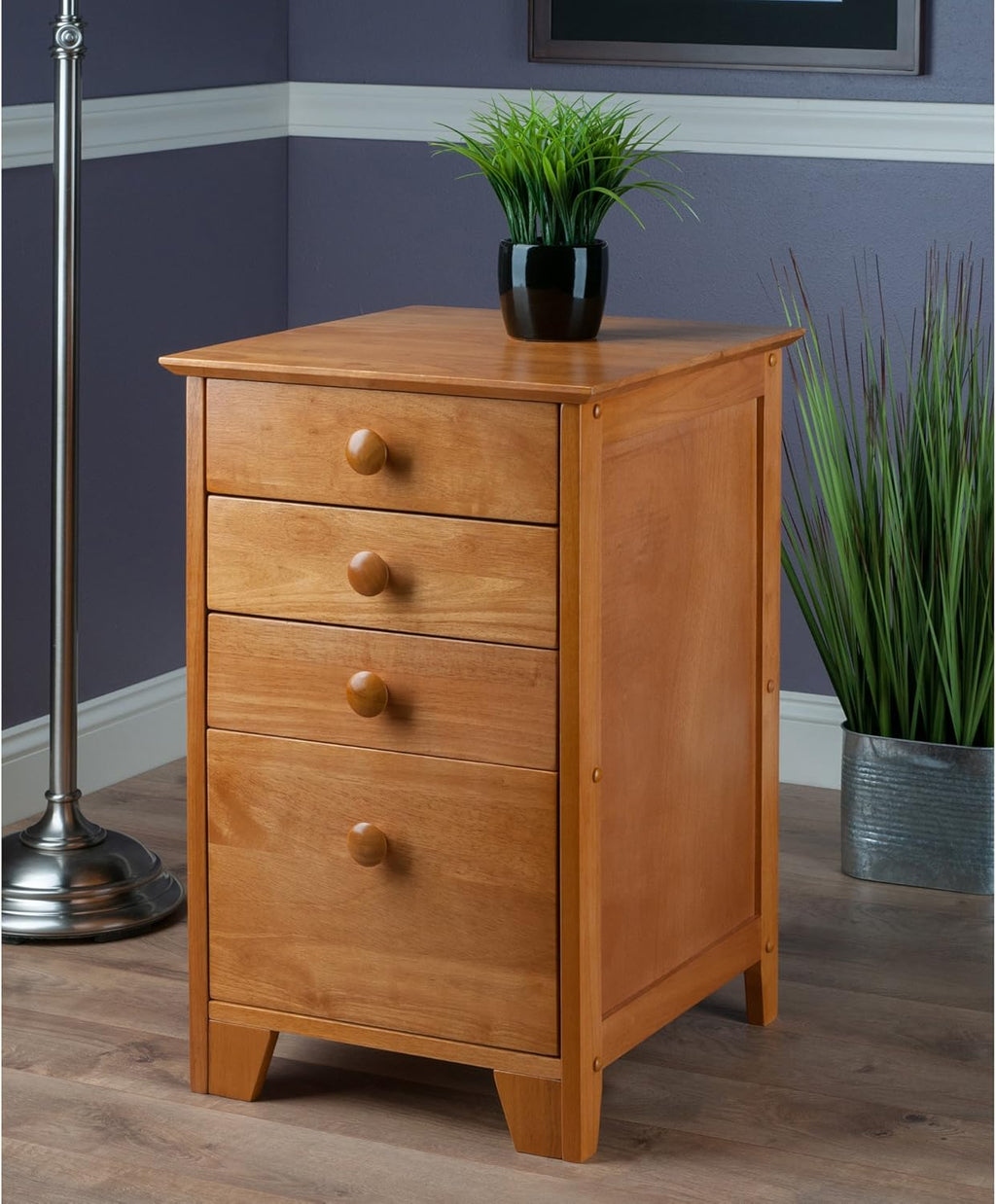 Winsome Studio Wood Filing Cabinet, Honey E360