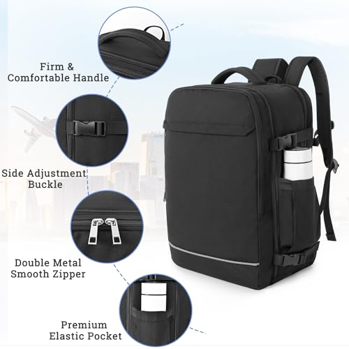 Large Travel Backpack 40L Waterproof Carry-on, Beige I819592