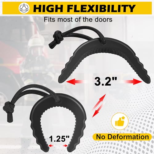 6 Pack First Responder Door Stops, Black U453