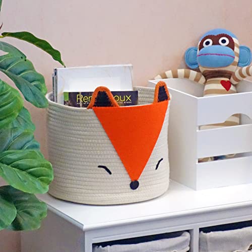 T&T Homewares Orange Fox Storage Basket - Medium for Diapers, Laundry, Toys P1692