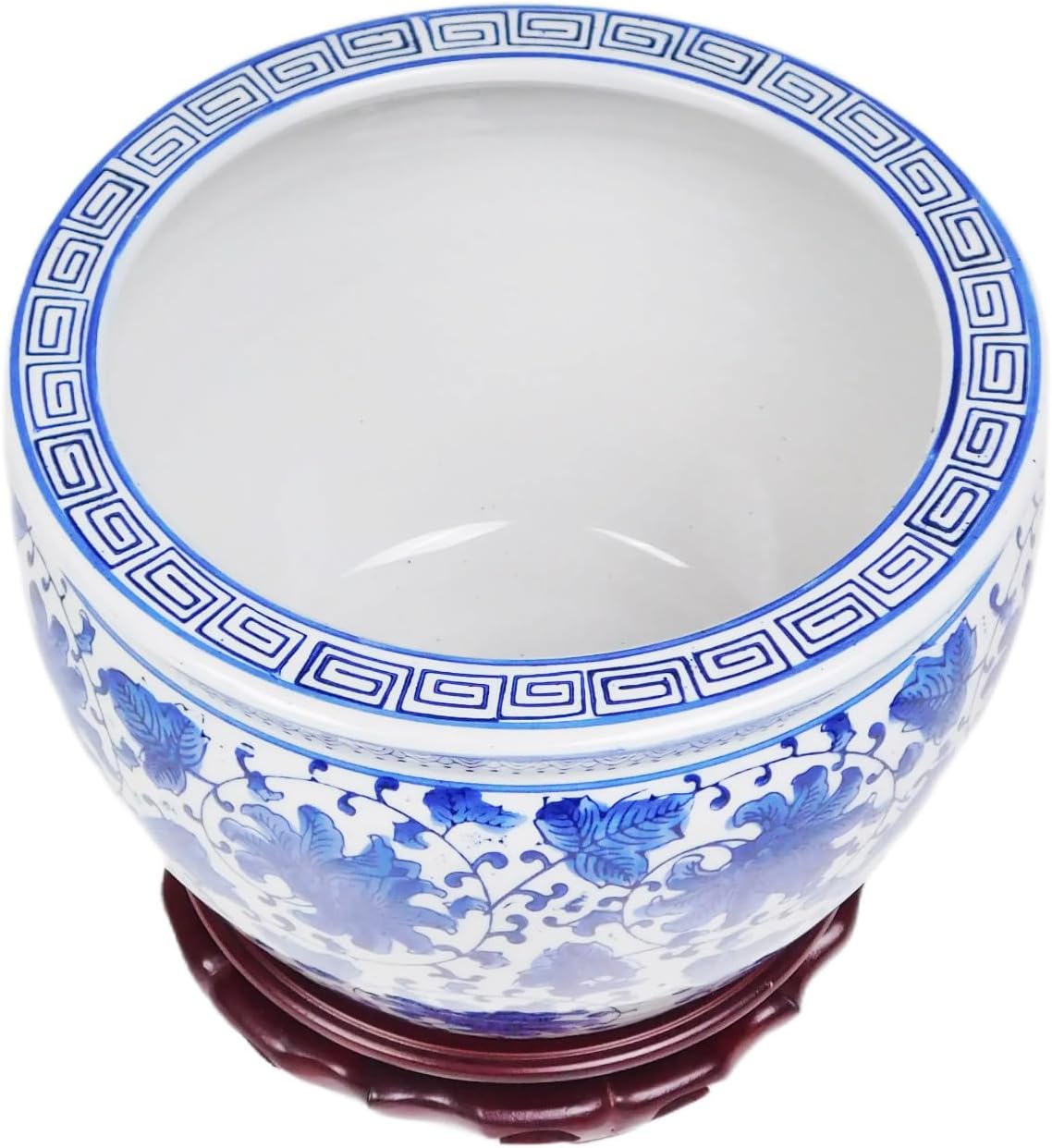 Blue and White Jardiniere by Oriental Furnishings X462213