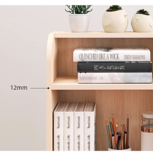 Desktop Bookshelf Double-Layer Wood Storage Rack for Office Organization G5057