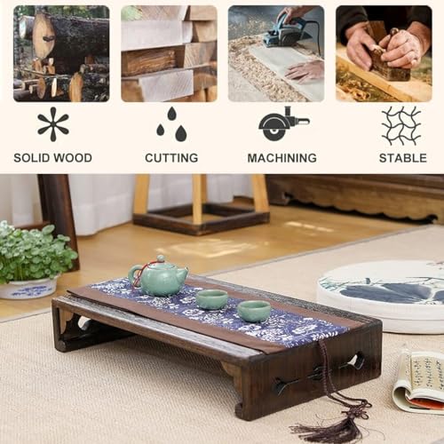 Japanese Tatami Low Table Wooden Coffee Table Portable Mini Picnic Furniture S1872