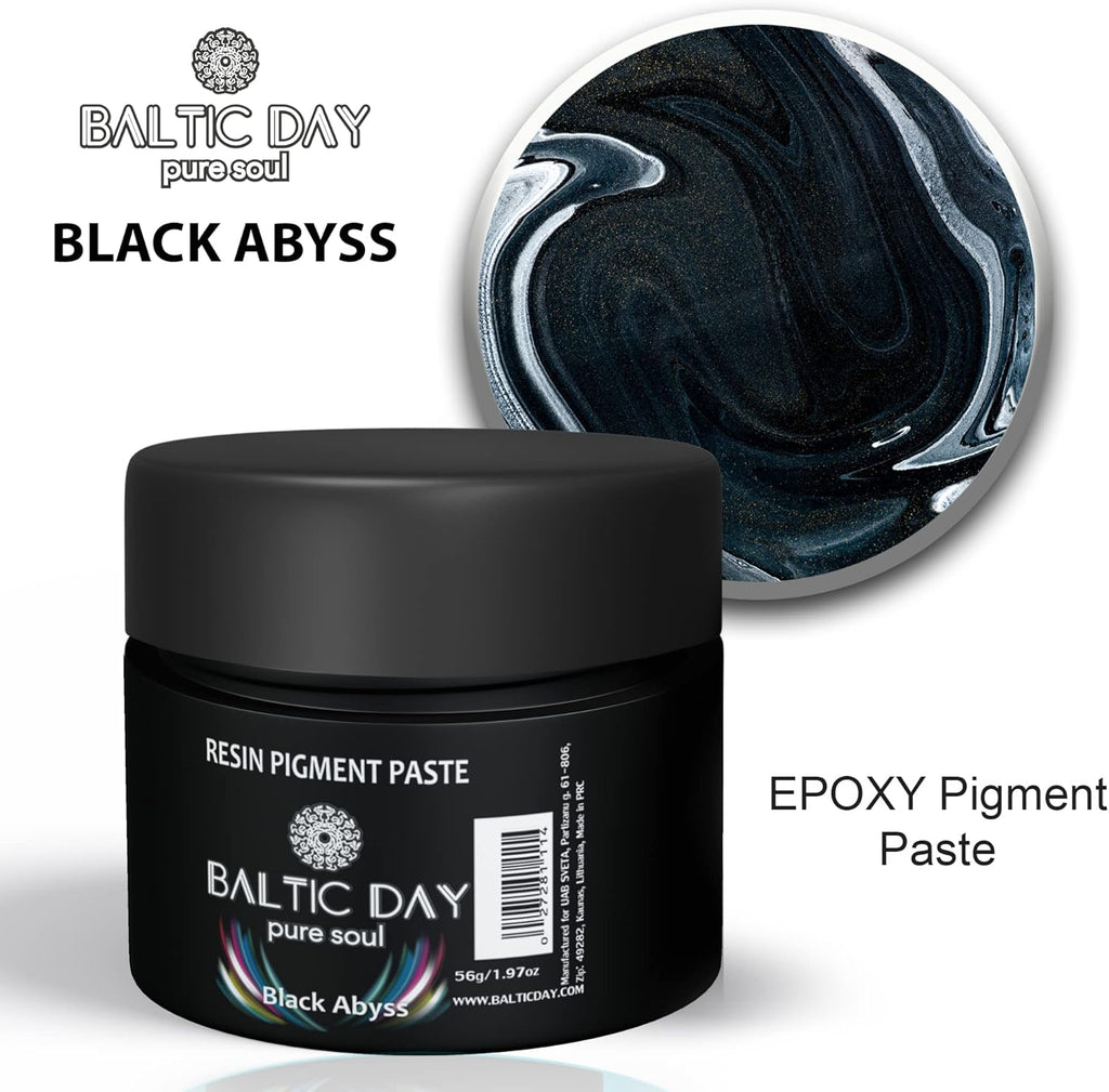 Black Abyss Black Pigment Paste for Epoxy Resin, 2oz Jar G4913