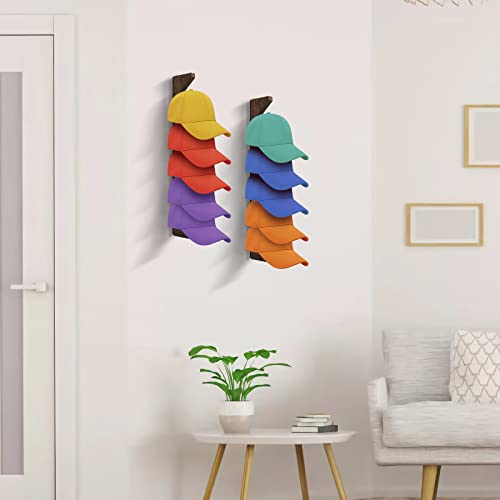2PCS Wall Mounted Hat Rack for Baseball Caps, Hat Organizer Holder Z7825