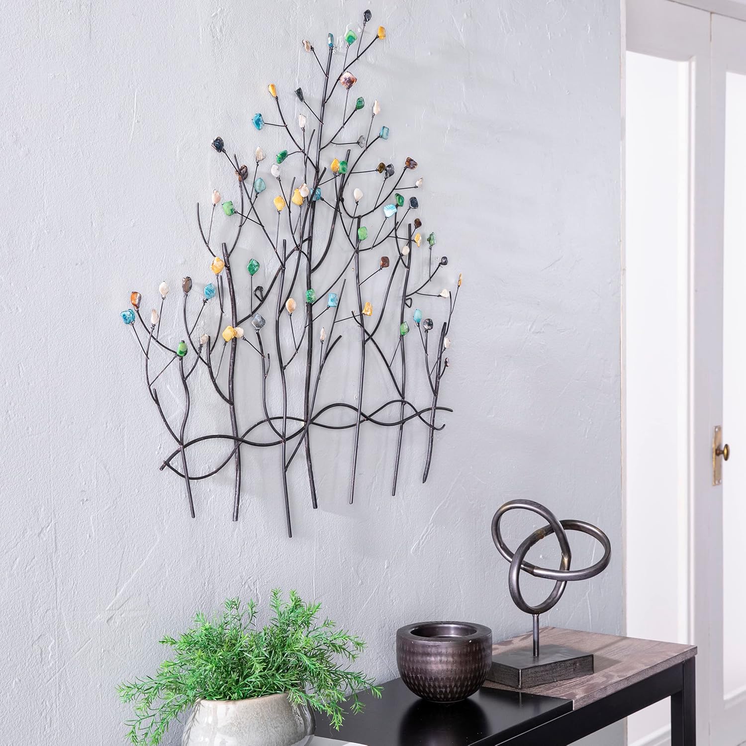 Gemstone Forest Wall Sculpture, 32.5" H x 32" W, Bronze X868