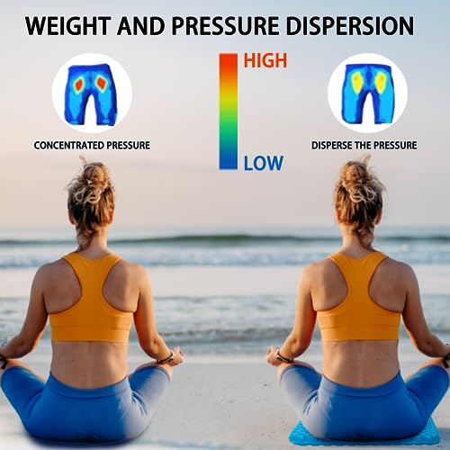 Gel Seat Cushion for Long Sitting, Extra Large with Non-Slip Cover U88724