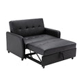 2-in-1 Pull-Out Sofa Bed, Loveseat Convertible Sofa, Convertible Lounge Chair, Sleeper Couch Bed with Dual USB Ports Adjustable Backrest, for Small Room Apartment, Easy Assembly, Brown
