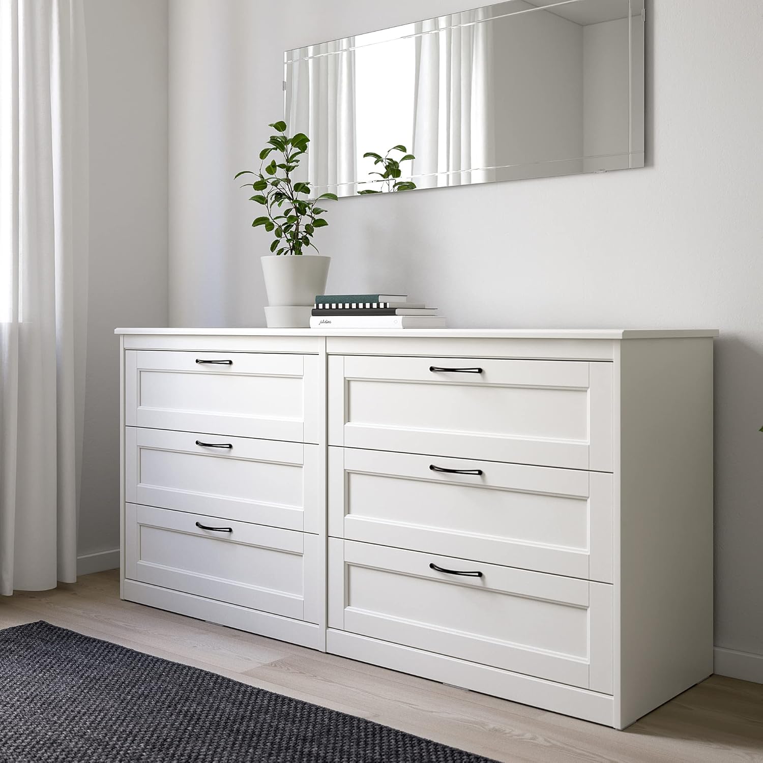 IKEA SONGESAND Chest of 6 Drawers, White Y795202
