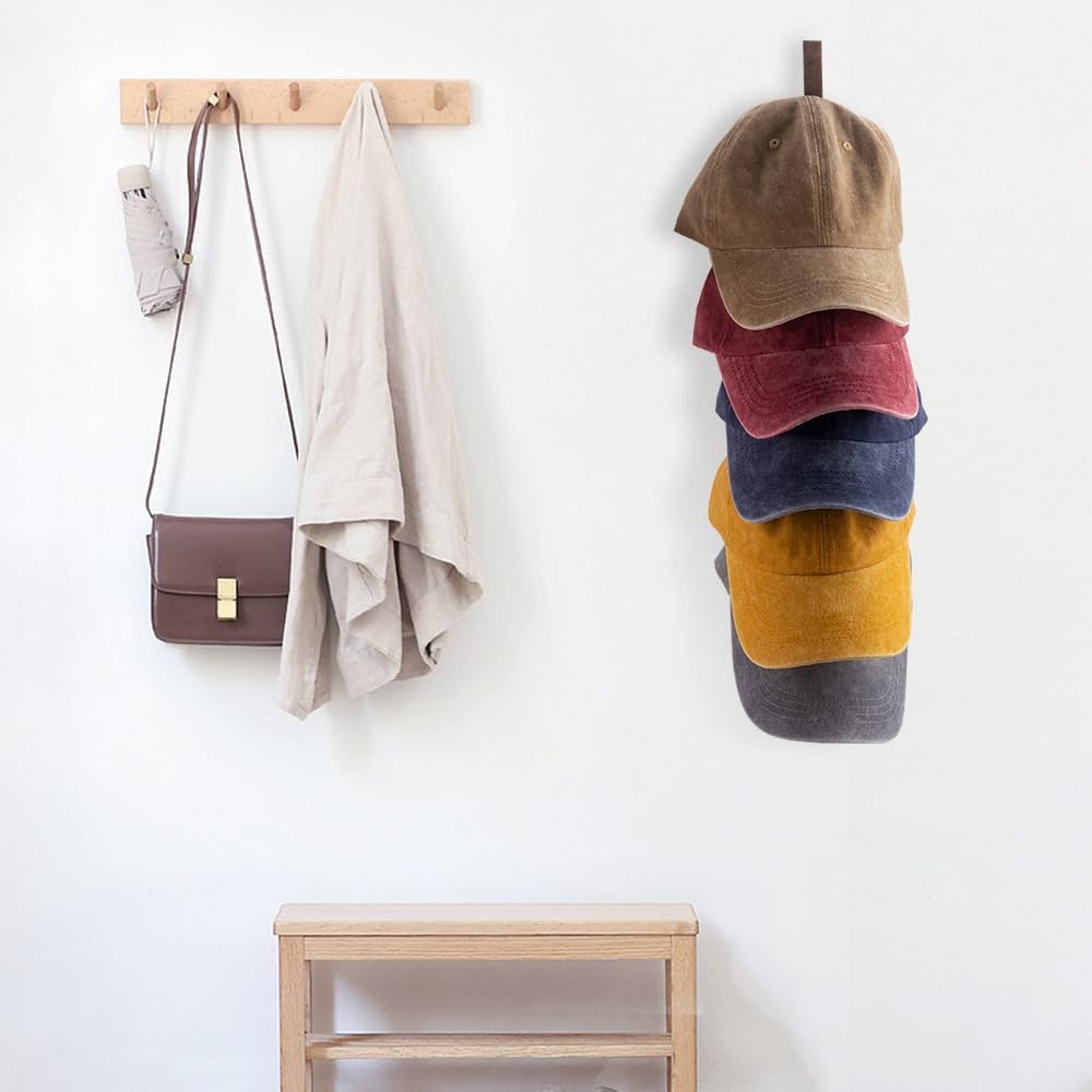 Wall Mounted Wooden Hat Rack for Baseball Caps, 3 Pack Q8953