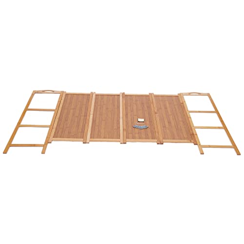 DNYSYSJ Bamboo Shoe Rack Organizer 5-Tier Freestanding Storage Shelf (Brown) O985060