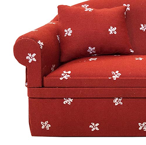 Dollhouse Sofa Armchair Upholstered Miniature Furniture for 6 Inch Dolls Z238623