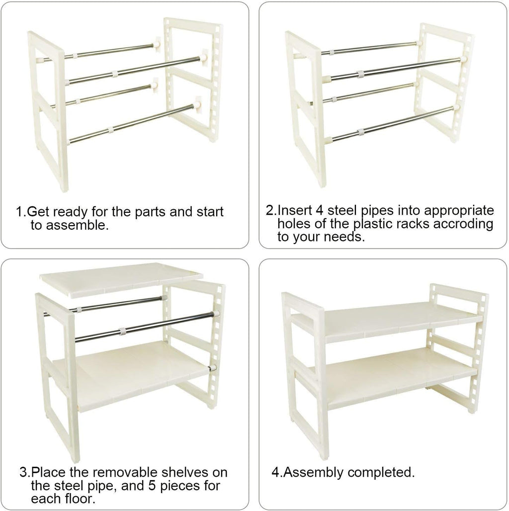 Expandable 2 Tier Under Sink Organizer for Kitchen and Bathroom P31787