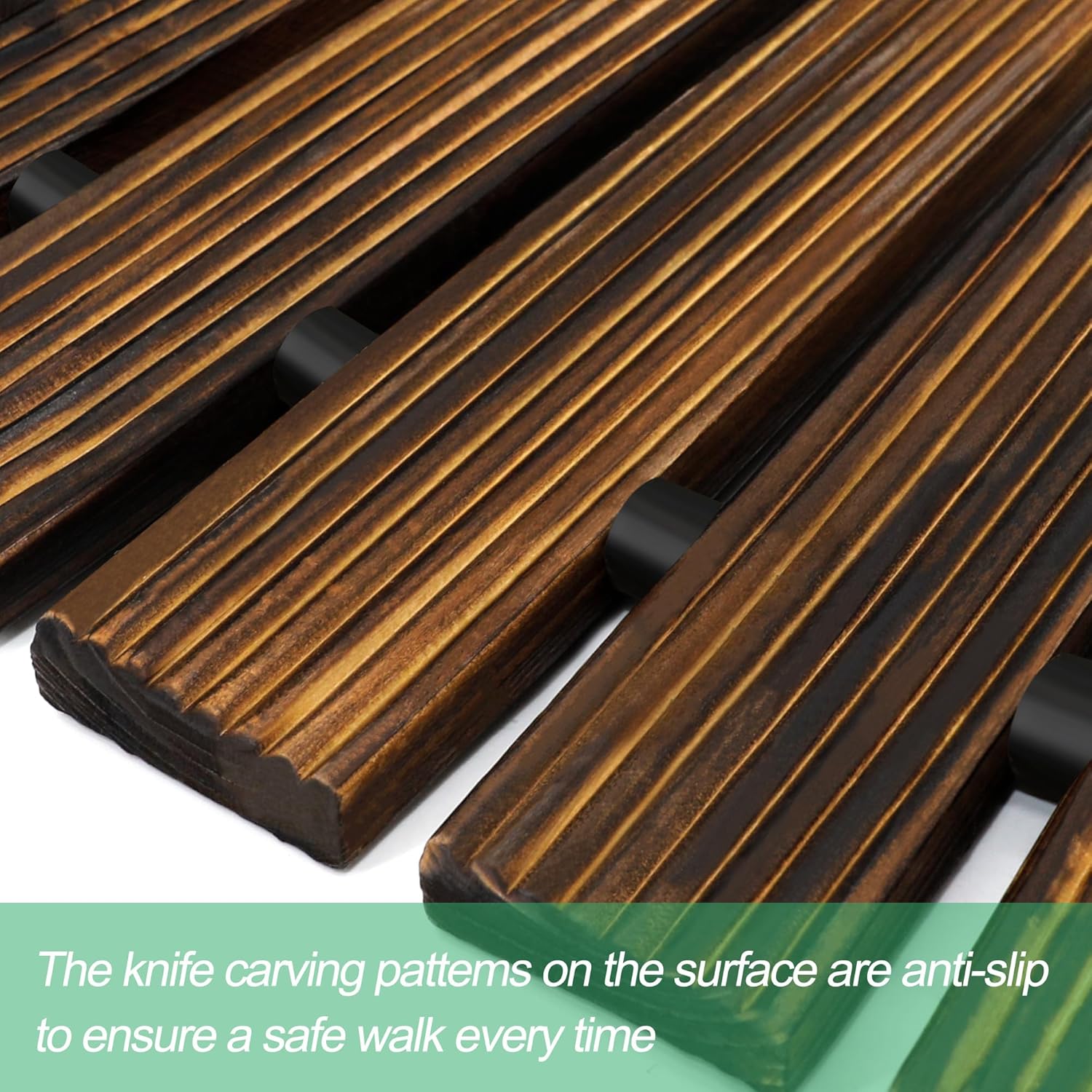 RELIANCER 12' Wooden Garden Pathway Roll Out Cedar Walkway X646275