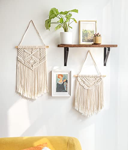 Mkono Macrame Wall Hanging Boho Decor for Bedroom Living Room, Set of 2 G184012