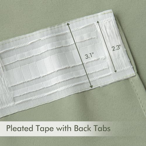 MIULEE Back Tab Blackout Curtains 84 Inch Length 2 Panels Set Cappuccino Brown D5591