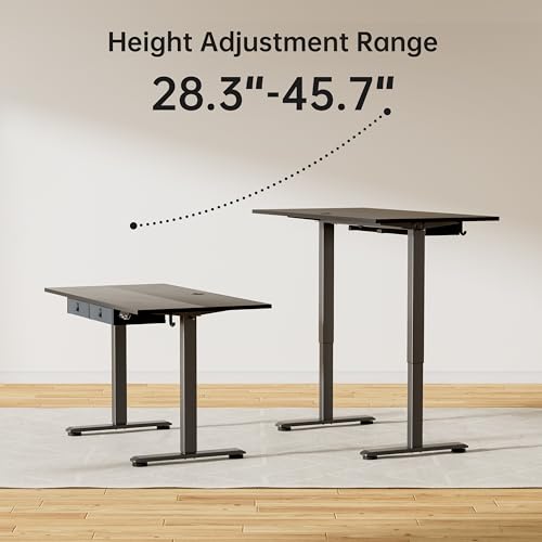 Standing Desk with 2 Drawers, Adjustable Height, White O451