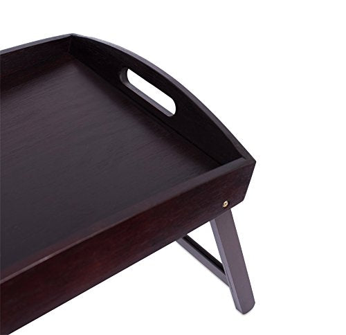 BirdRock Home Bamboo Bed Tray with Folding Legs, Walnut Q61664