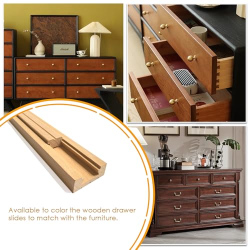 Wood Drawer Slides Undermount Center Mount Track 15.7 Inches Q298
