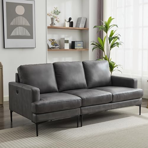120" W Modern Sectional 3 Seater Sofa Couches, Large Cloud Couch with 2 Hidden Storage Space, Wood Frame+Doll Cotton, for Living Room, Home, Office-Beige