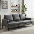 120" W Modern Sectional 3 Seater Sofa Couches, Large Cloud Couch with 2 Hidden Storage Space, Wood Frame+Doll Cotton, for Living Room, Home, Office-Beige