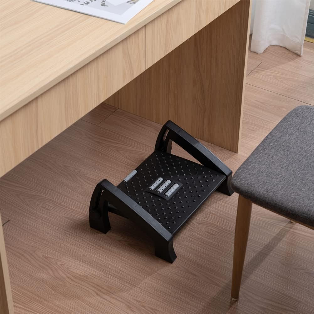 Adjustable Height Foot Rest with Massage Surface for Under Desk R7981