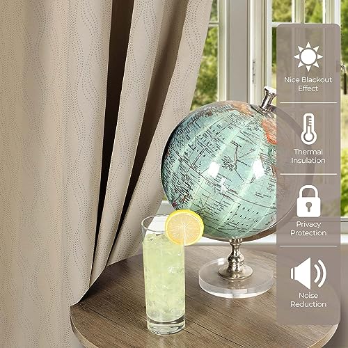 Zuri Collection Blackout Curtains, Set of 2 Panels, 42" x 84", Navy Blue L872833