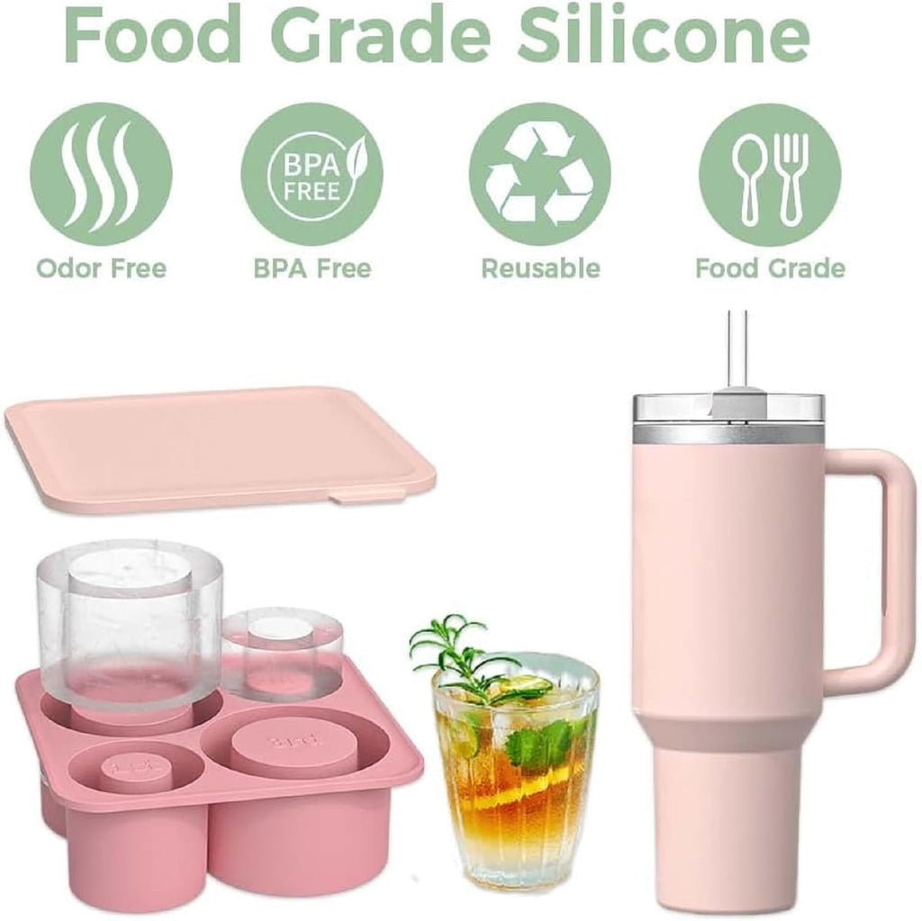 Silicone Ice Cube Tray with Lid for 40 oz Tumbler O6363