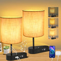 4-in-1 Touch Control Bedside Table Lamp with Bluetooth Speaker, Digital Clock, Dual Alarms, 3-Level Dimmable, and USB C+A Charging Ports - Perfect for Bedroom/Living Room/Nightstand/Home Office