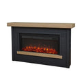 Real Flame Bernice 67" Landscape Electric Fireplace with Mantel for Living Room or Bedroom, Replaceable Fireplace Insert Heater, Realistic Log and Flame Effect, Remote Control, White