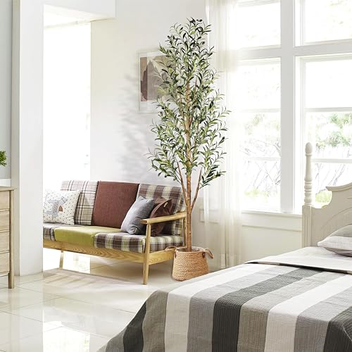 Sunnyglade 6FT Artificial Olive Tree Faux Silk Potted Plant Indoor Decor Y76675