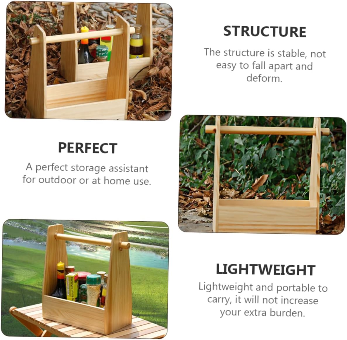 Toddmomy Camping Storage Box with Handle for Kids Picnic Outdoor O65707