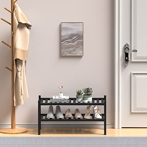 6-Tier Bamboo Shoe Rack Storage Organizer for Closet Entryway R22161