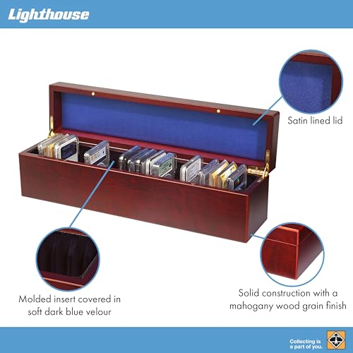 Lighthouse Coin Box for 50 Slabs Mahogany Wood Grain Finish V332583