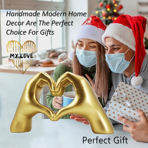 Heart Shape Statue Silver Home Decor for Living Room Table Office E6015