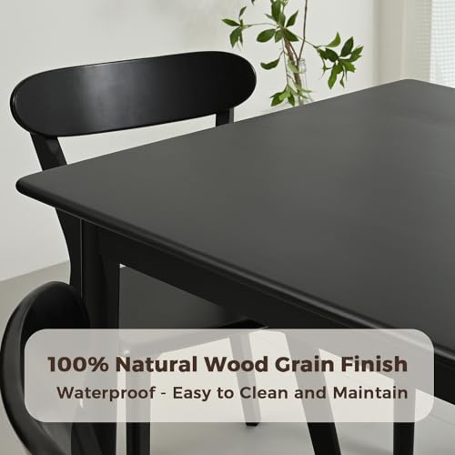 DELAVIN 29.5" Solid Wood Dining Table, Walnut E3837