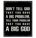 Religious Saying Wall Art - masculine Christianity - Christian Gifts for Men - Faith Wall Decor - Jesus God Motivational poster - Living room Home Office Man cave - spiritual Inspirational Home Decor