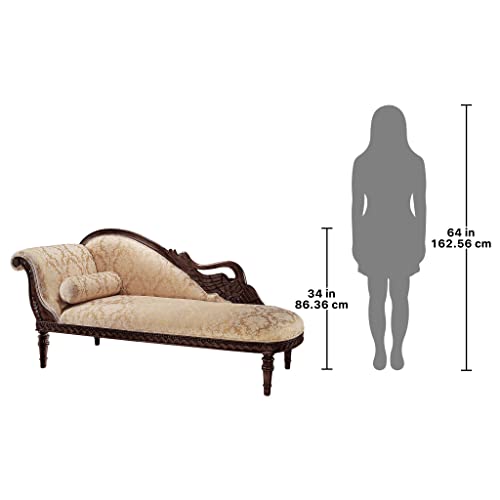 Design Toscano Swan Fainting Couch, 73", Walnut N663
