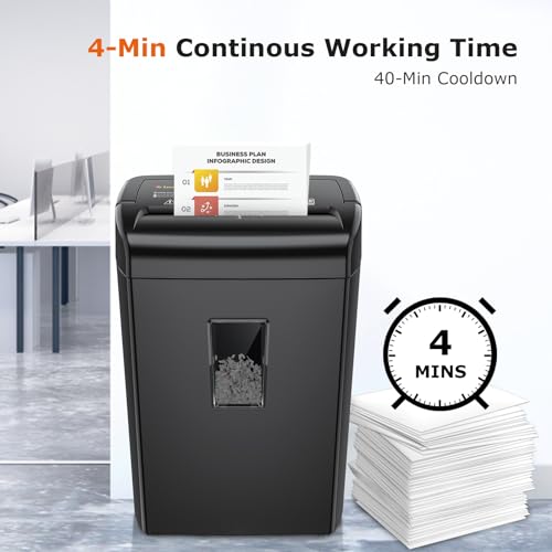 Bonsaii 10-Sheet Cross Cut Paper Shredder for Home Office, C209-D W907