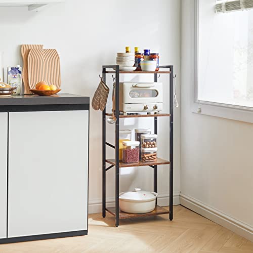 YMYNY 3 Tiers Bookcase, Industrial Metal Bookshelf with Side Fence, White P8903