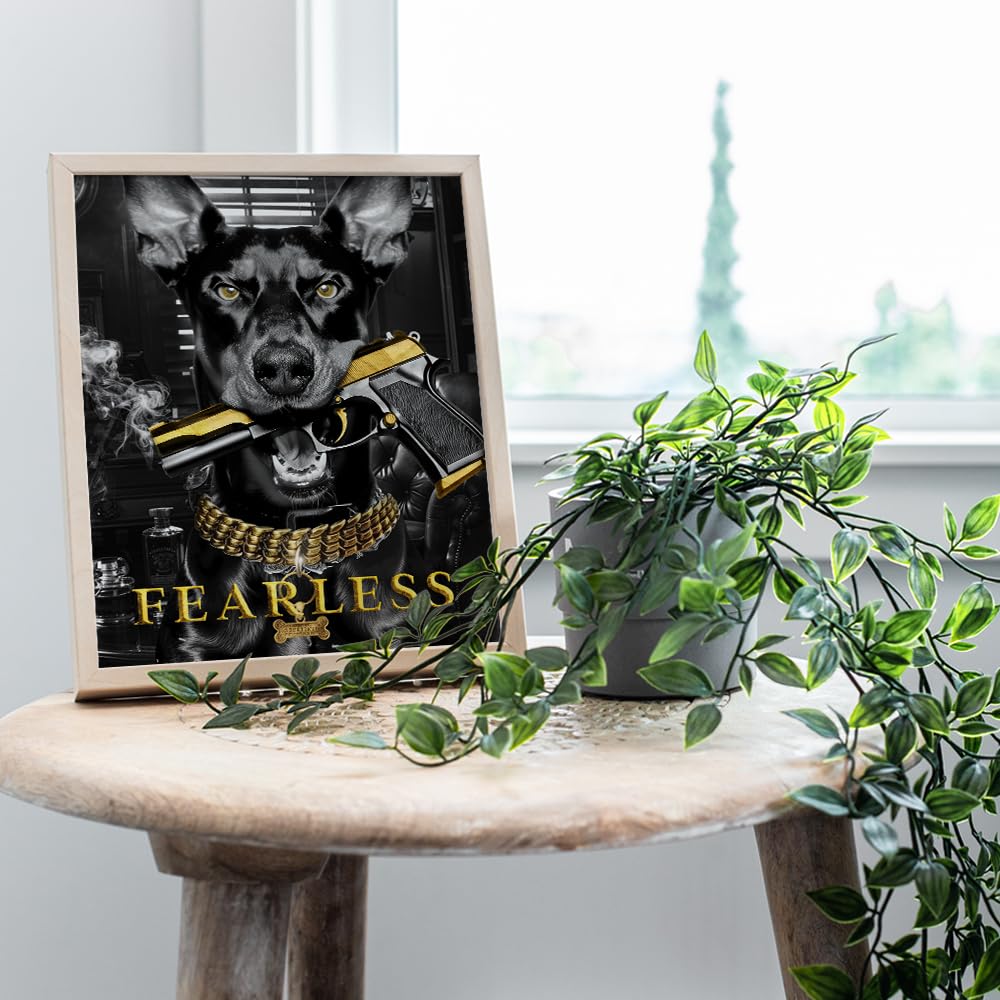 Masculine Bedroom Decor for Men - Black Office Decor - Motivational Quotes Wall Decor K33618