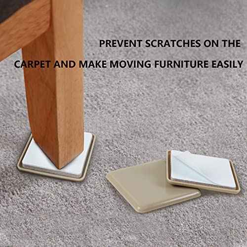 Self-Adhesive Furniture Slider 2.5Inch for Carpet, 16 Pieces G69366