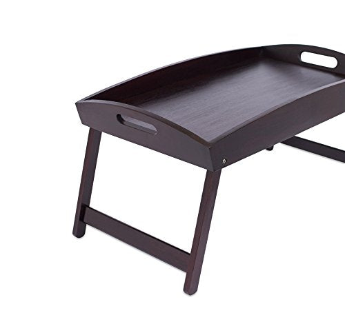 BirdRock Home Bamboo Bed Tray with Folding Legs, Walnut Q61664