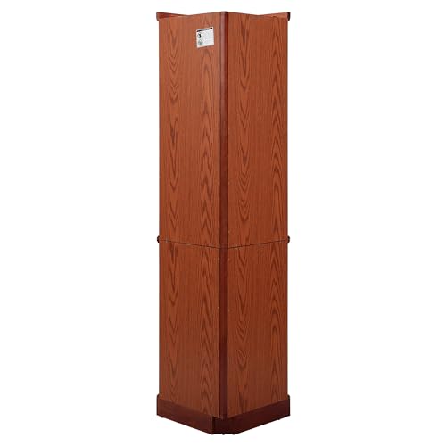 Lighted Corner Curio Cabinet with Tempered Glass Door, Walnut N1824