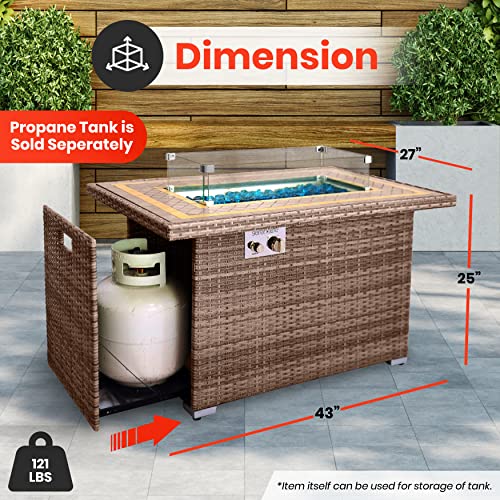 SereneLife SLNFWD74 Portable Outdoor Wood Fire Pit & BBQ Grill D76613